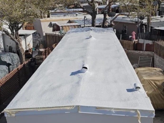 finished foam roof