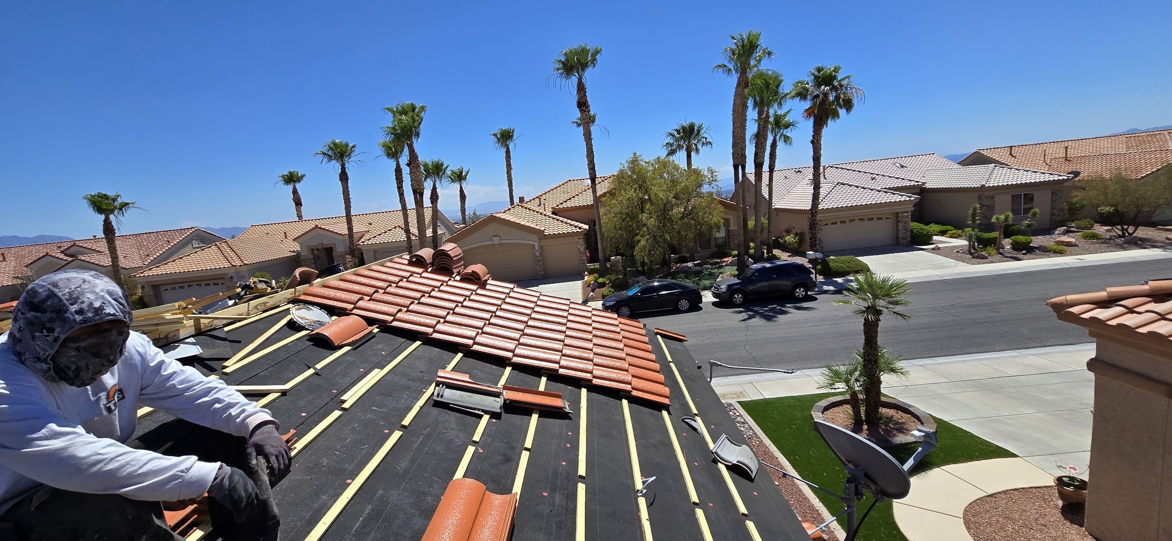 tile roof job
