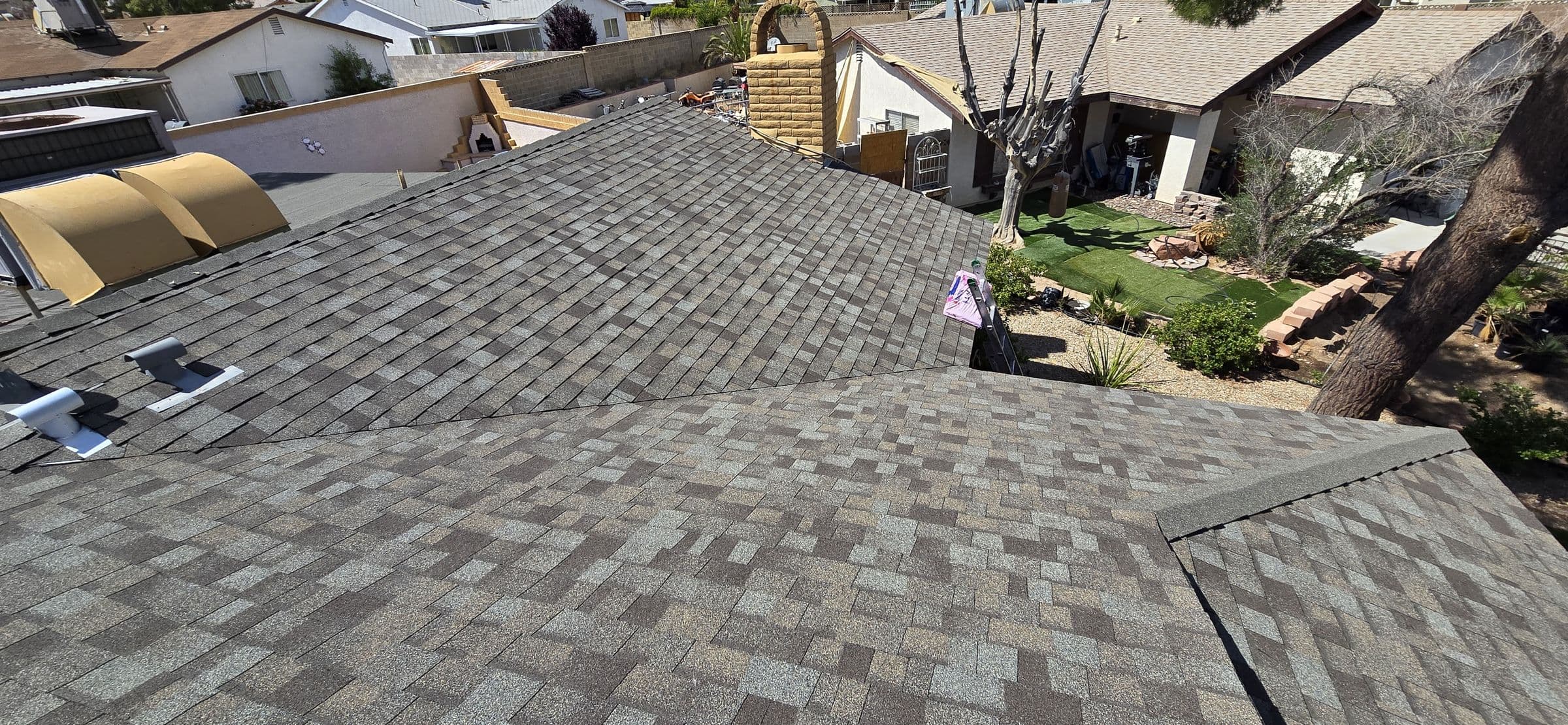 finished shingle roof