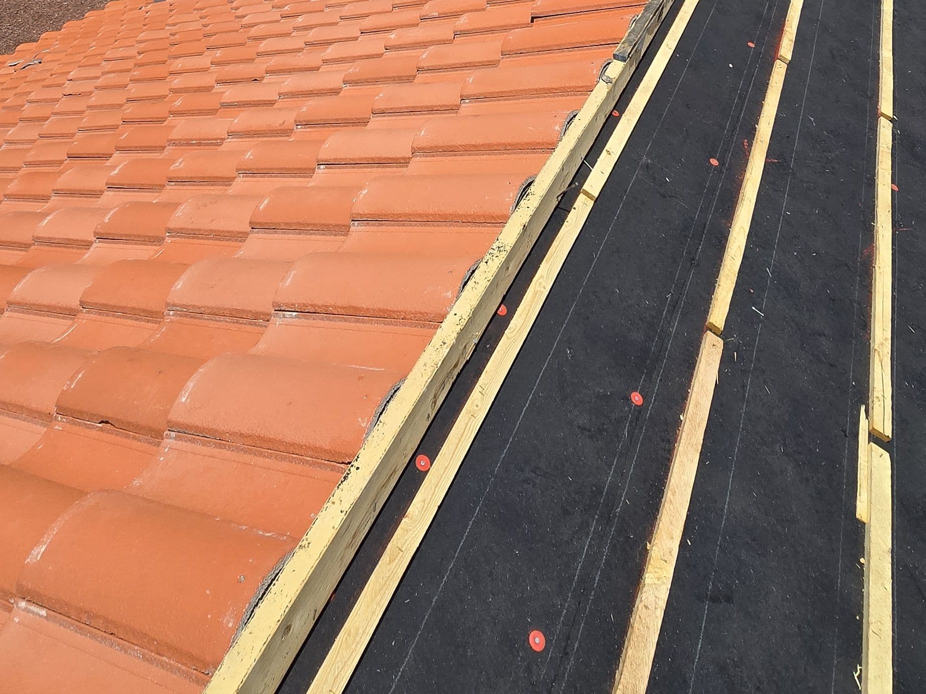 tiles going back on