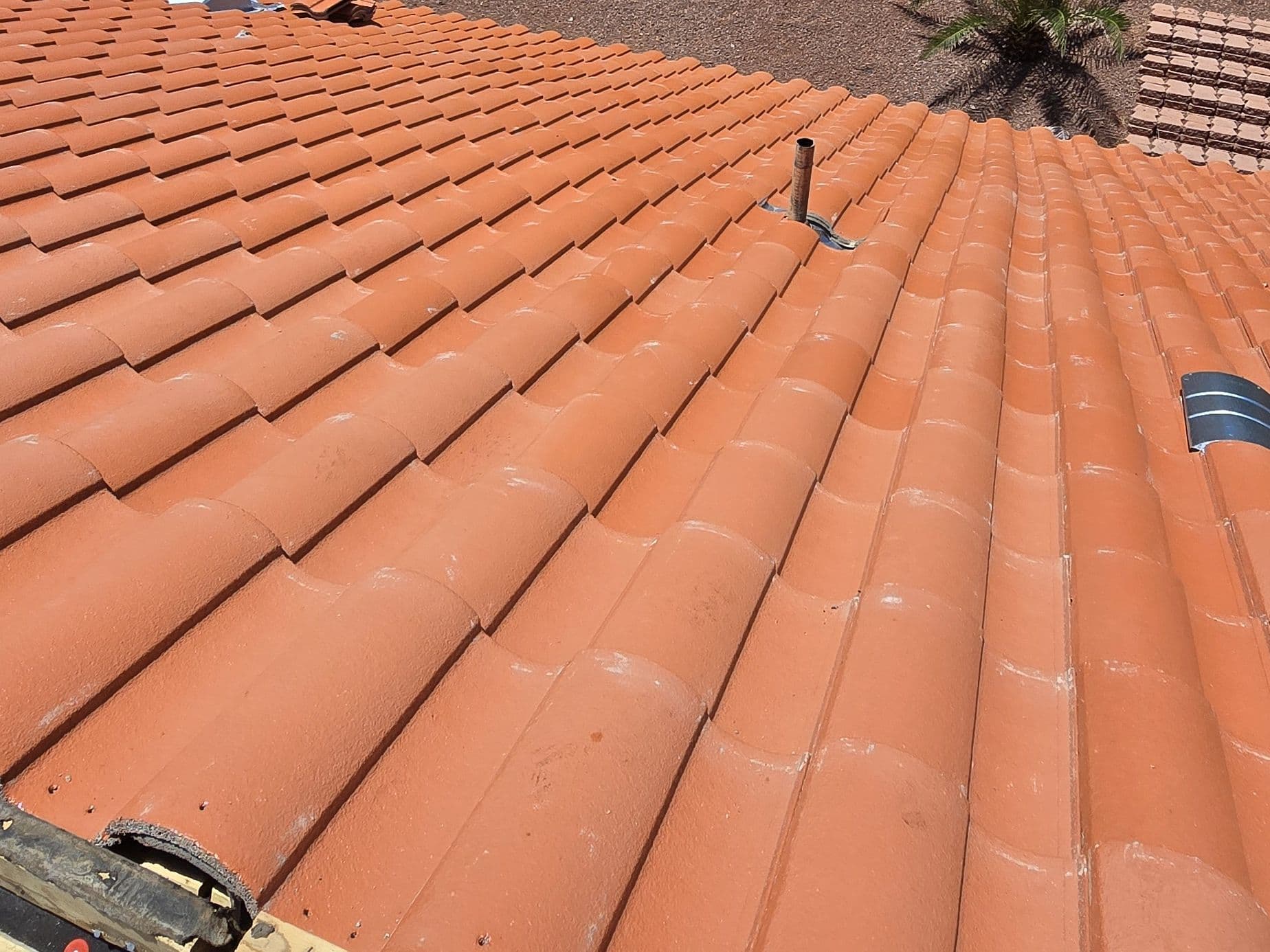 finished tile roof